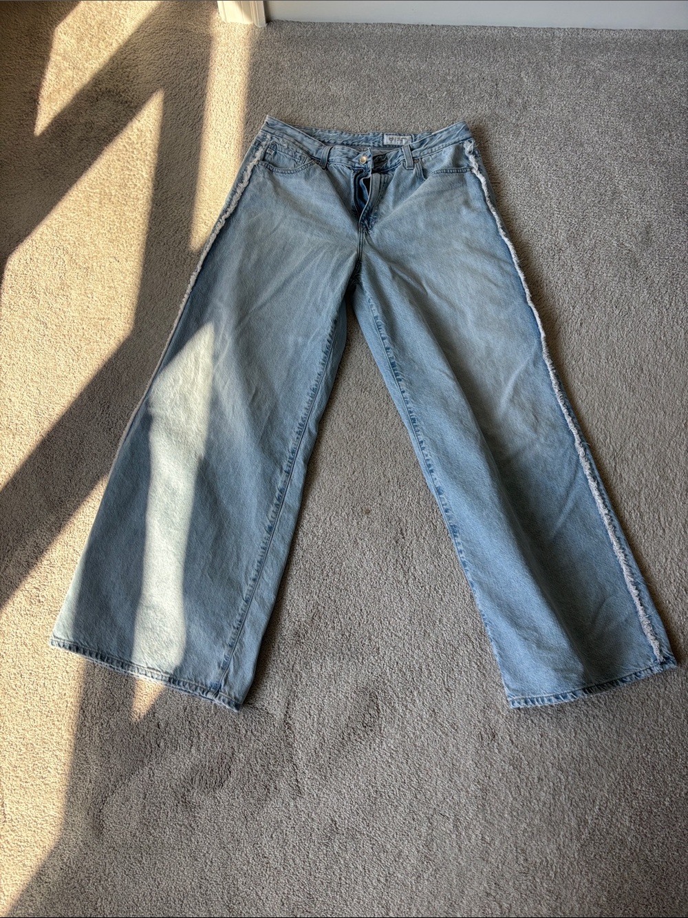 Ag Adriano Goldschmied Light Blue Wide Leg Jeans